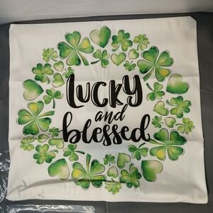 Set Of Four St Patrick's Day Pillow Covers 16 Inch By 16 Inch New!